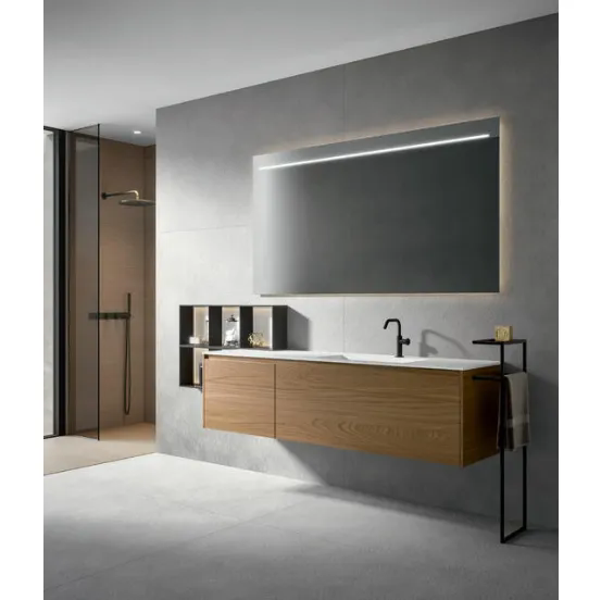 Mobile da Bagno sospeso Eos 2319 in natural wood Olmo di Edoné