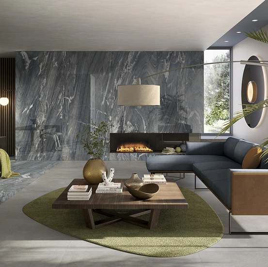 Piastrelle effetto marmo Noblesse Blu River di Lea Ceramiche