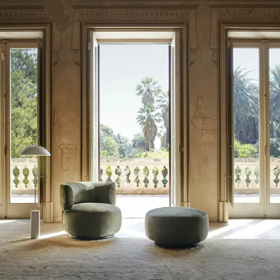 Pouf K Waiting in tessuto di Kartell