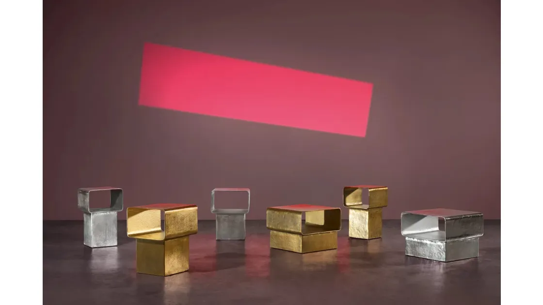 Tavolino Kira in alluminio fuso di Gervasoni