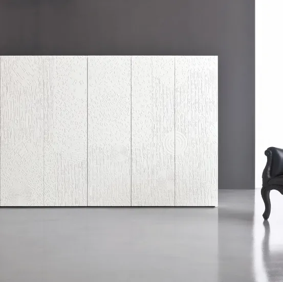 Contenitore Zurich in laccato opaco con texture 3D di Capo d'Opera