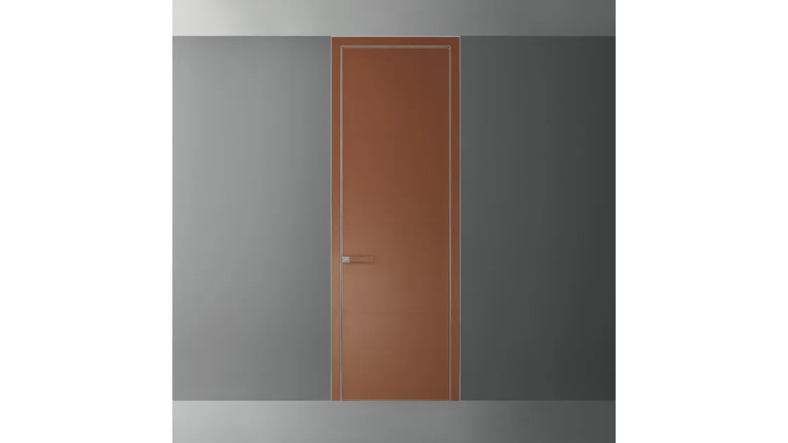Porta per interni Luxor in cuoio di Rimadesio
