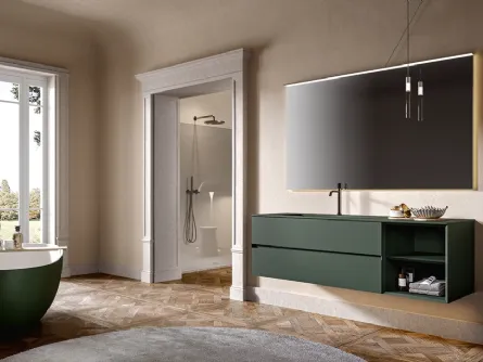 Mobile da Bagno sospeso Artemide 05 laccato foresta di Edoné