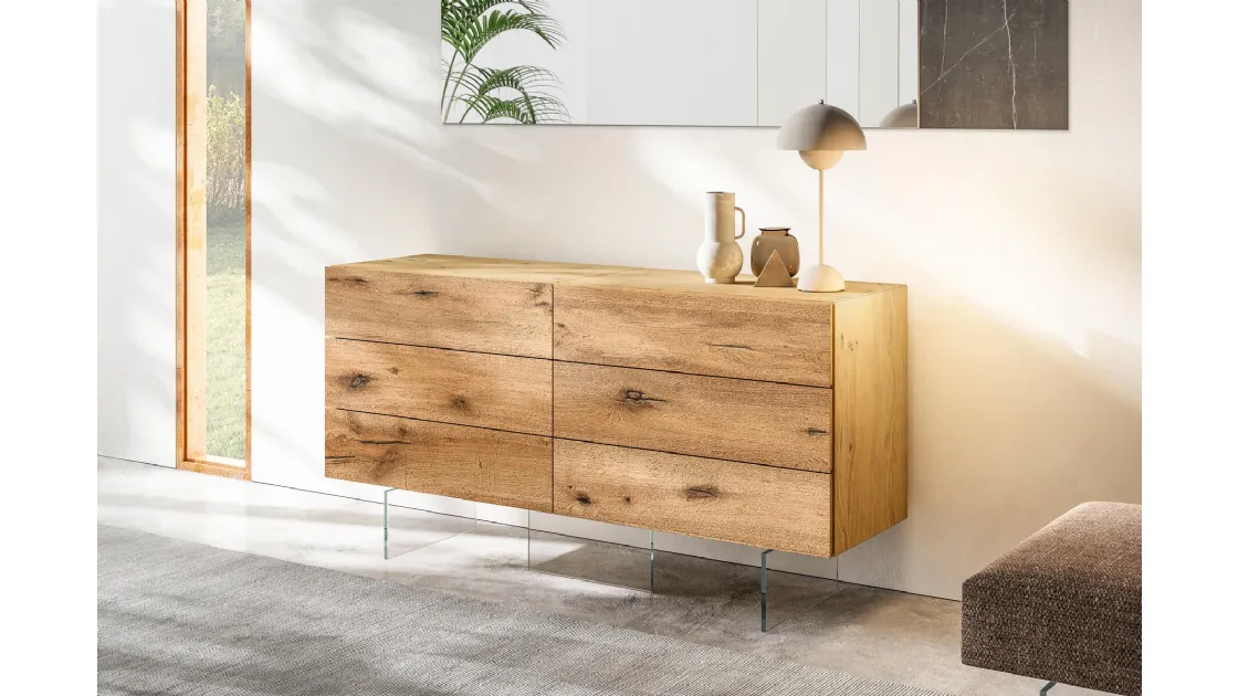 Comò 36e8 0649 in legno centenario di Lago