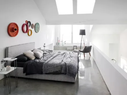 Letto Linea in tessuto di Gervasoni