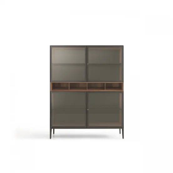 Madia Self Up in vetro bronzo di Rimadesio