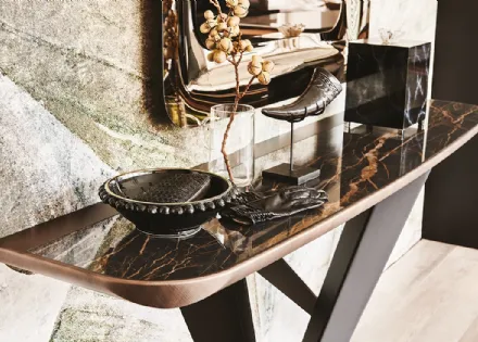 Consolle in ceramica effetto marmo Westin Keramik Premium di Cattelan Italia
