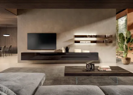 Parete Attrezzata sospesa Cartesio 36e8 1397 di Lago