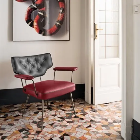 Poltroncina in pelle Twiggy di Arketipo
