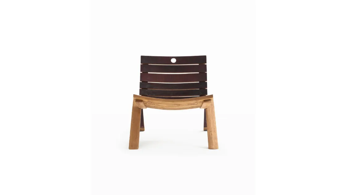 Poltroncina in legno di Rovere Barrique Etta di Riva1920