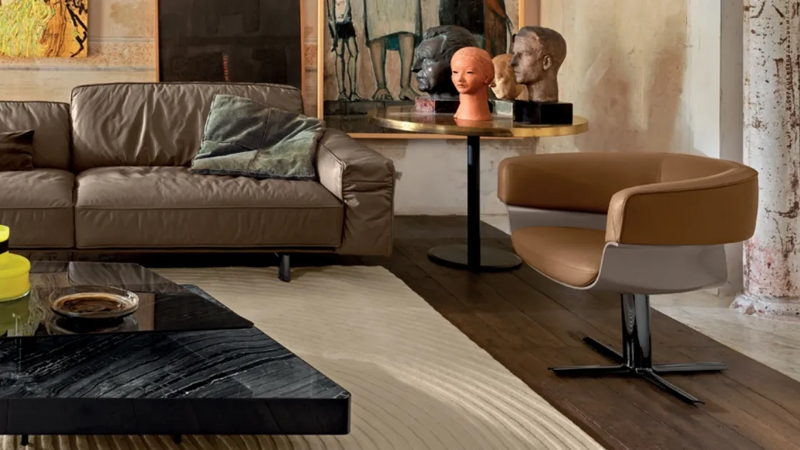 Poltroncina in pelle Jordan di Arketipo