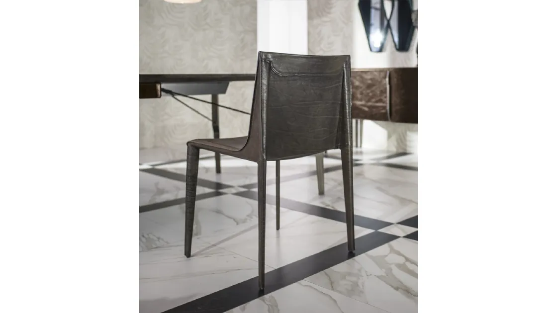 Sedia Emily in pelle toscana di Arketipo