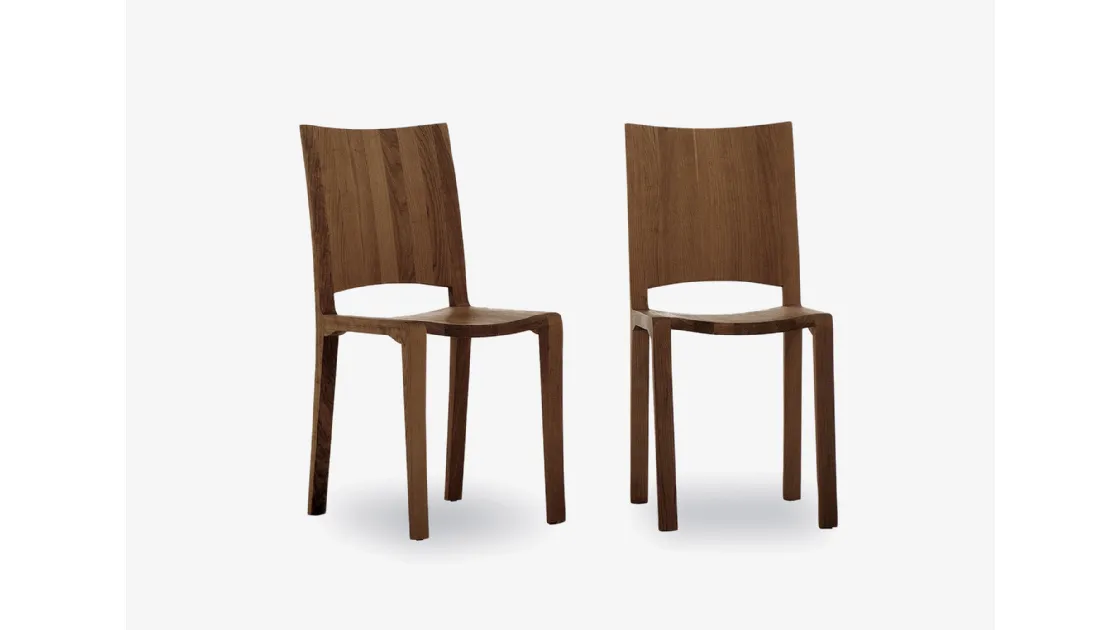 Sedia Piano Design Chair in legno massello di Riva1920