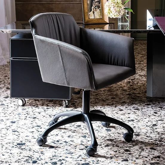 Sedia girevole con rotelle Tyler Wheels di Cattelan Italia