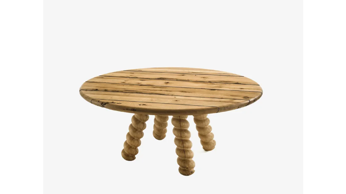 Tavolo Bric in legno massello di Briccola di Riva1920