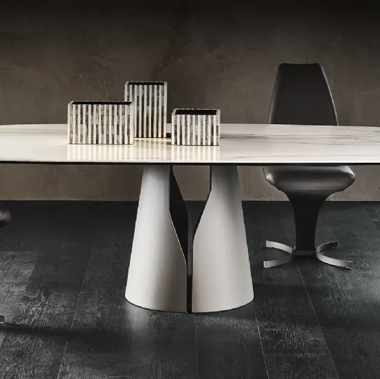 Tavolo con piano in ceramica Giano Keramik di Cattelan Italia