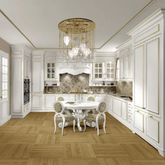 Cucina Classica ad angolo Floral 5 de L'Ottocento