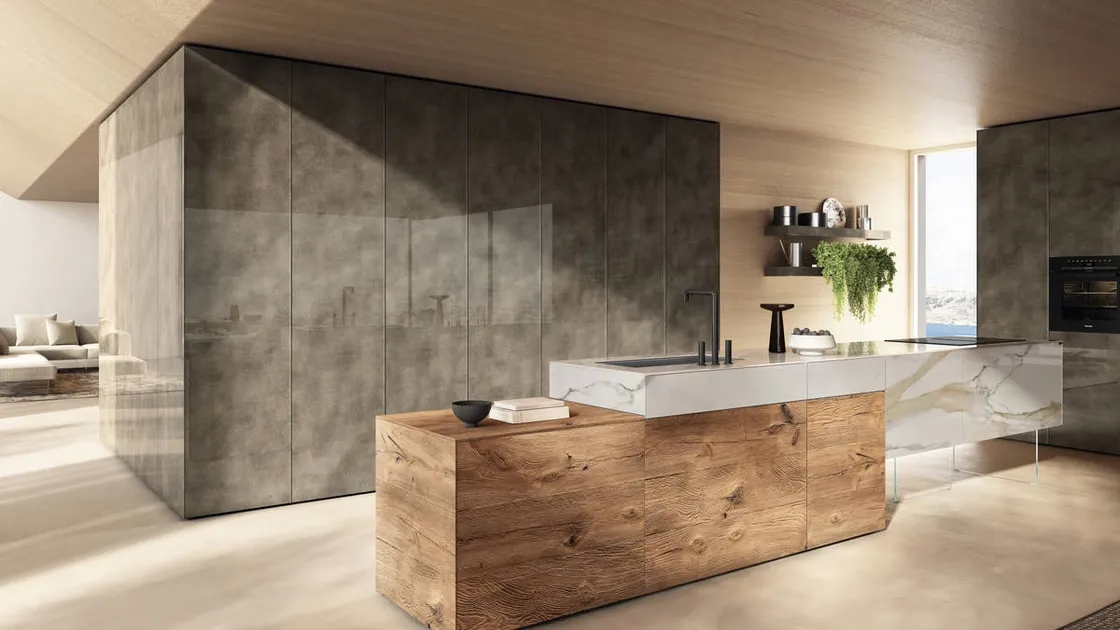 Cucina Design con isola 36e8 Project 2810 di Lago