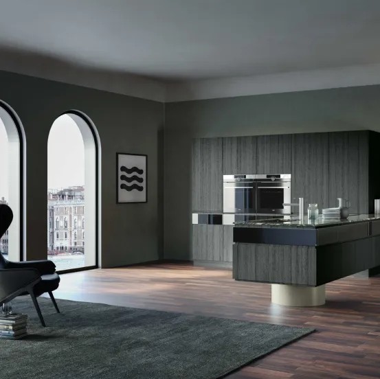 Cucina Design con penisola Archetipo 1 de L'Ottocento