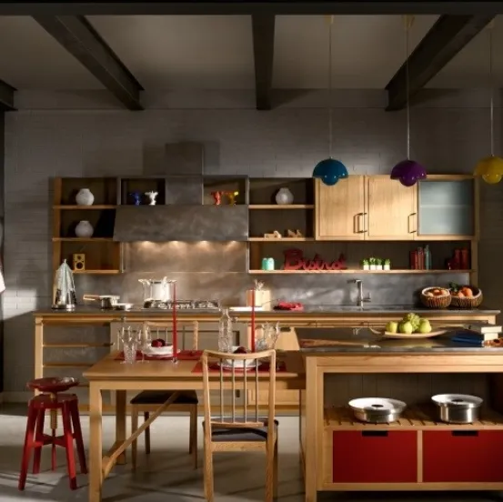 Cucina Design con isola Industrial Chic 3 de L'Ottocento