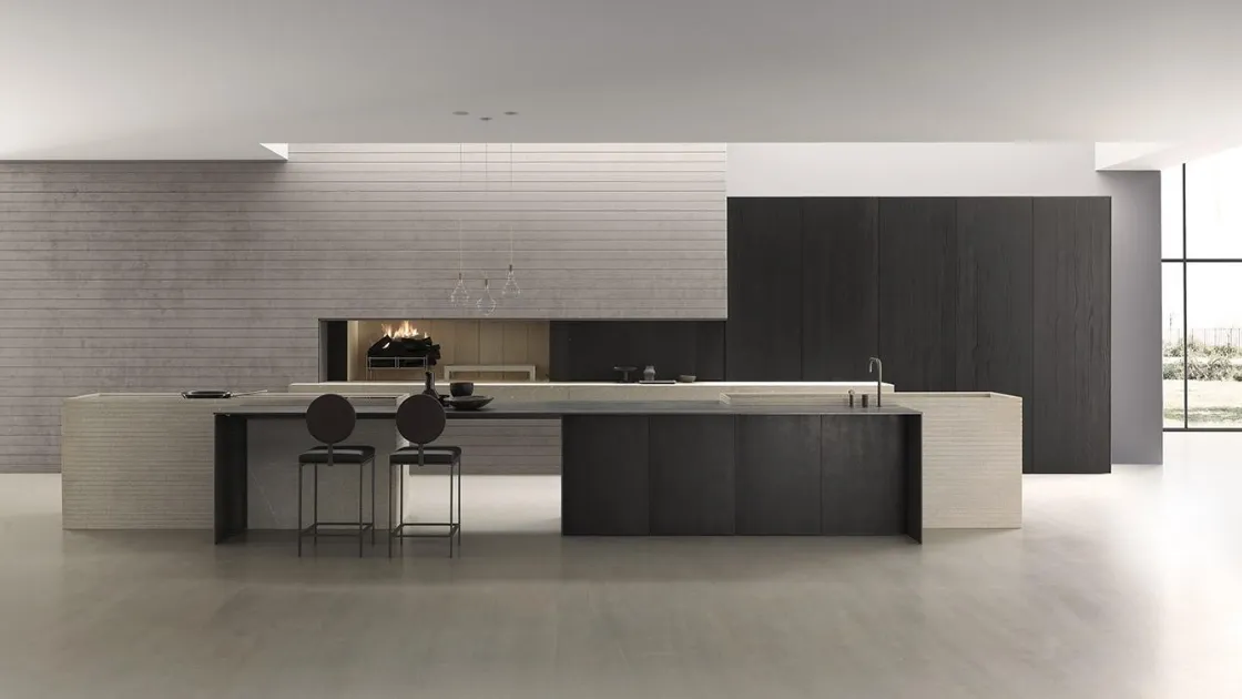 Cucina Design con isola Blade di Modulnova