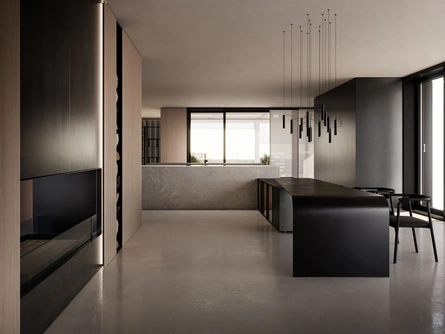 Cucina Design con penisola Skill Gres di Modulnova