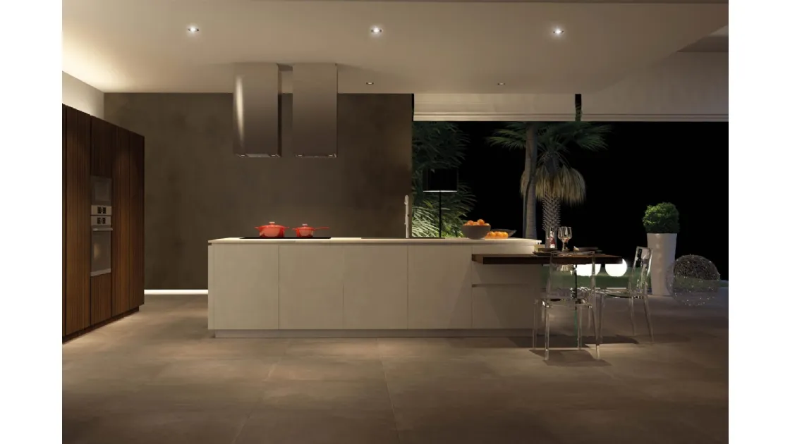 Cucina Moderna Sistematica con isola 01 Lamina di La Casa Moderna