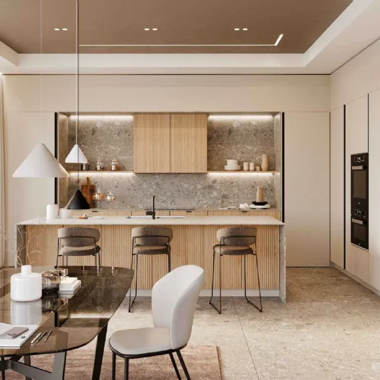 Cucina Moderna con isola Meltemi 2501 di La Casa Moderna