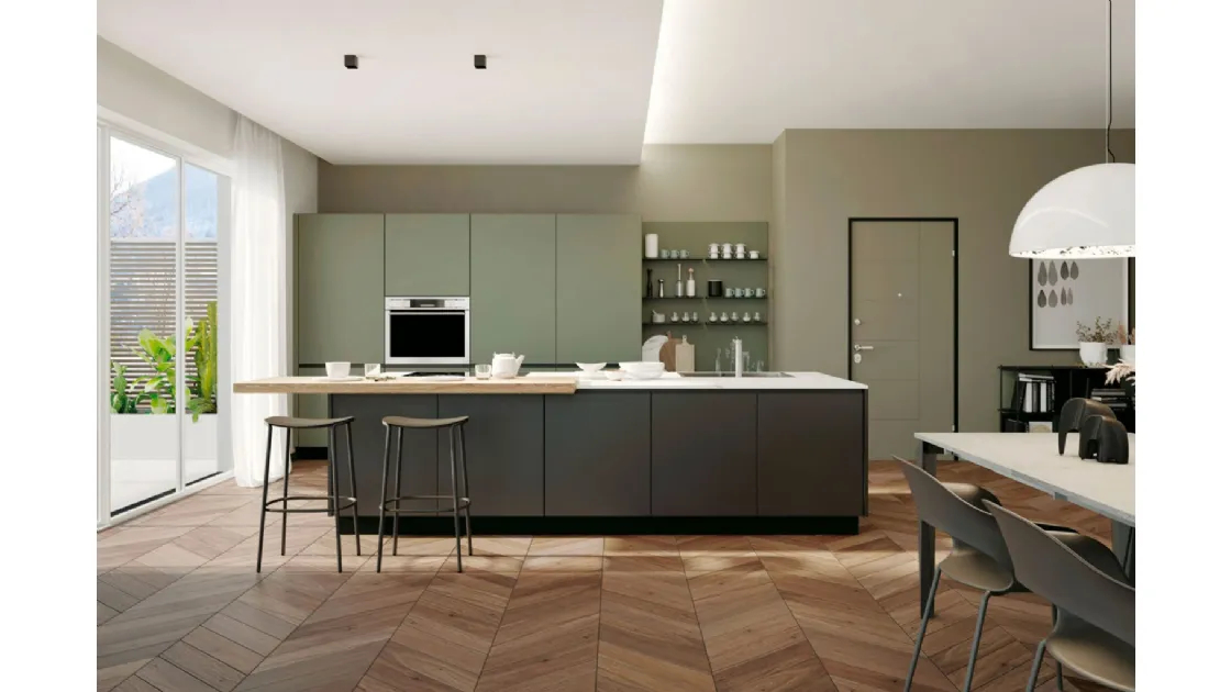 Cucina Moderna con isola Pratica 06 Tag di La Casa Moderna