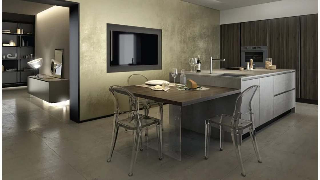Cucina Moderna con isola Pratica 08 Tag di La Casa Moderna