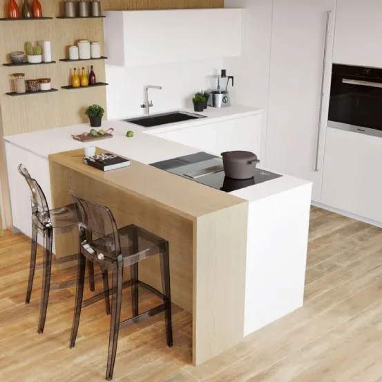 Cucina Moderna con penisola Pratica 06 Tag di La Casa Moderna