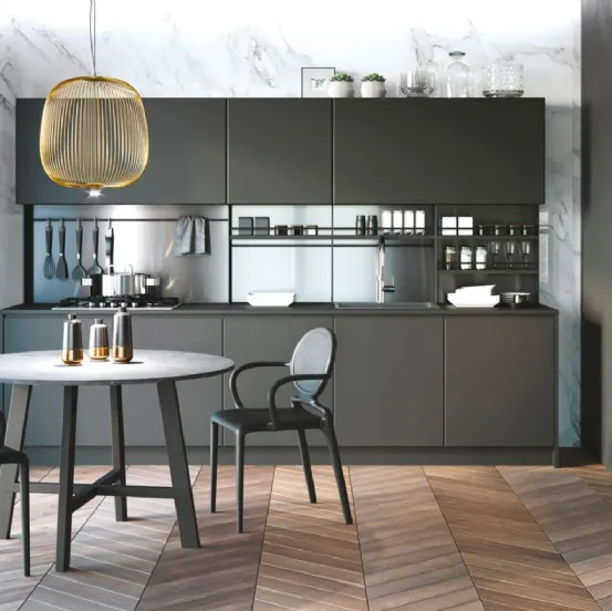 Cucina Moderna lineare Pratica 06 Tag di La Casa Moderna