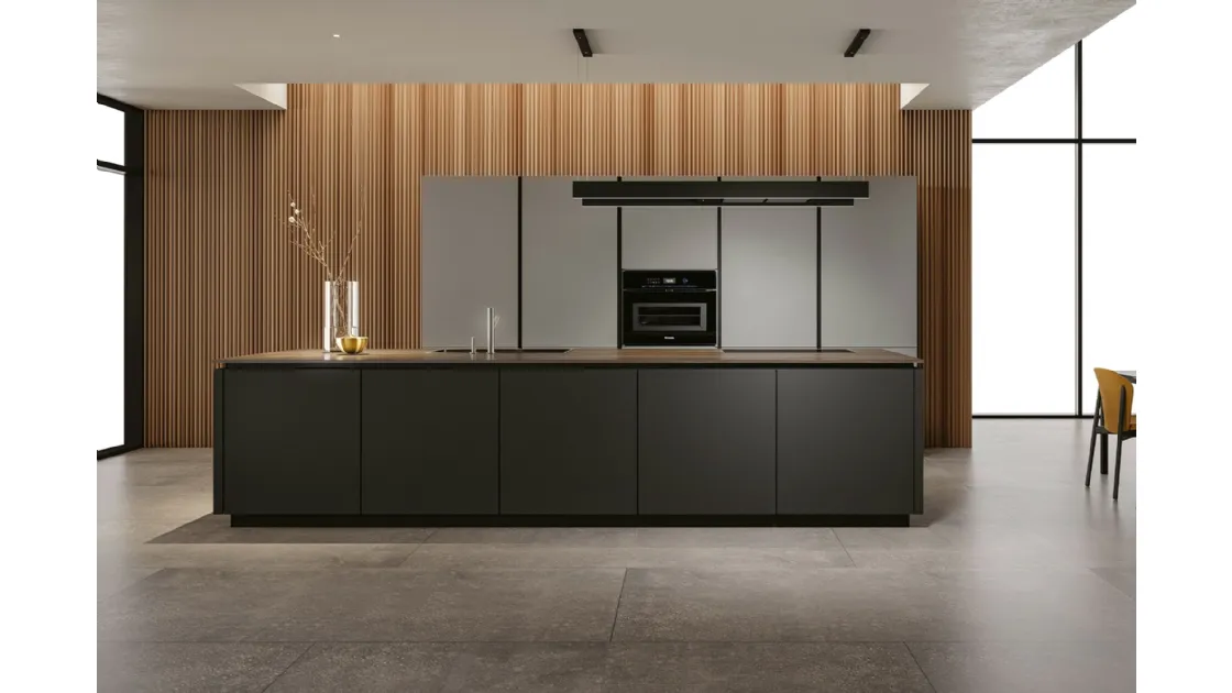 Cucina Moderna con isola Pratica 01 Tag di La Casa Moderna