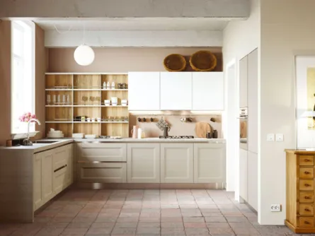 Cucina Moderna angolare Pratica 02 Ada in materico laccato di La Casa Moderna