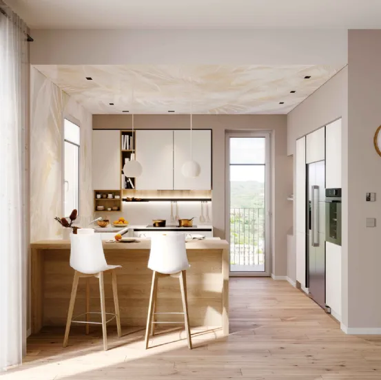 Cucina Moderna con penisola Pratica 2406 La Casa Moderna