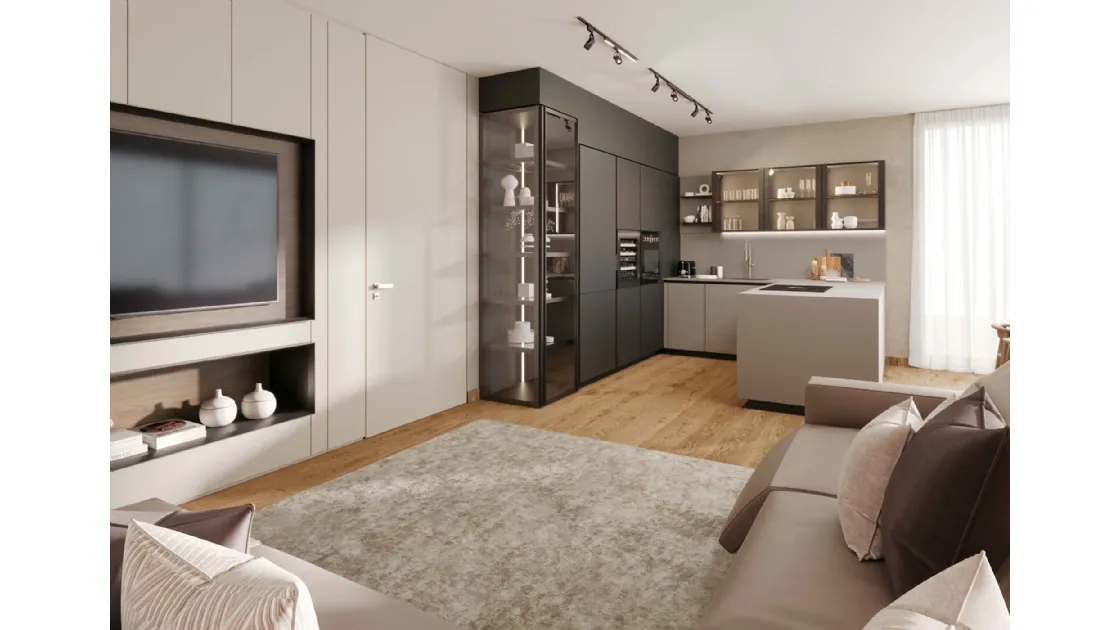 Cucina Moderna con penisola Pratica 2408 di La Casa Moderna