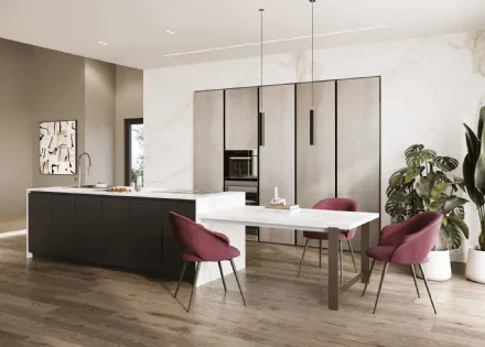 Cucina Moderna con isola Pratica 2409 di La Casa Moderna