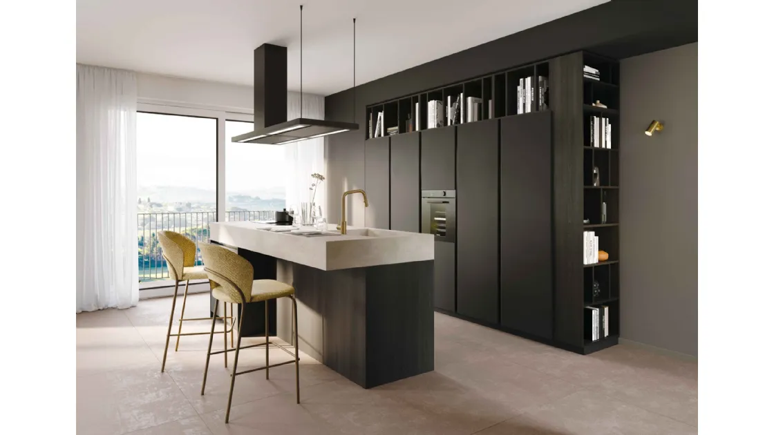 Cucina Moderna con isola Pratica 2411 di La Casa Moderna