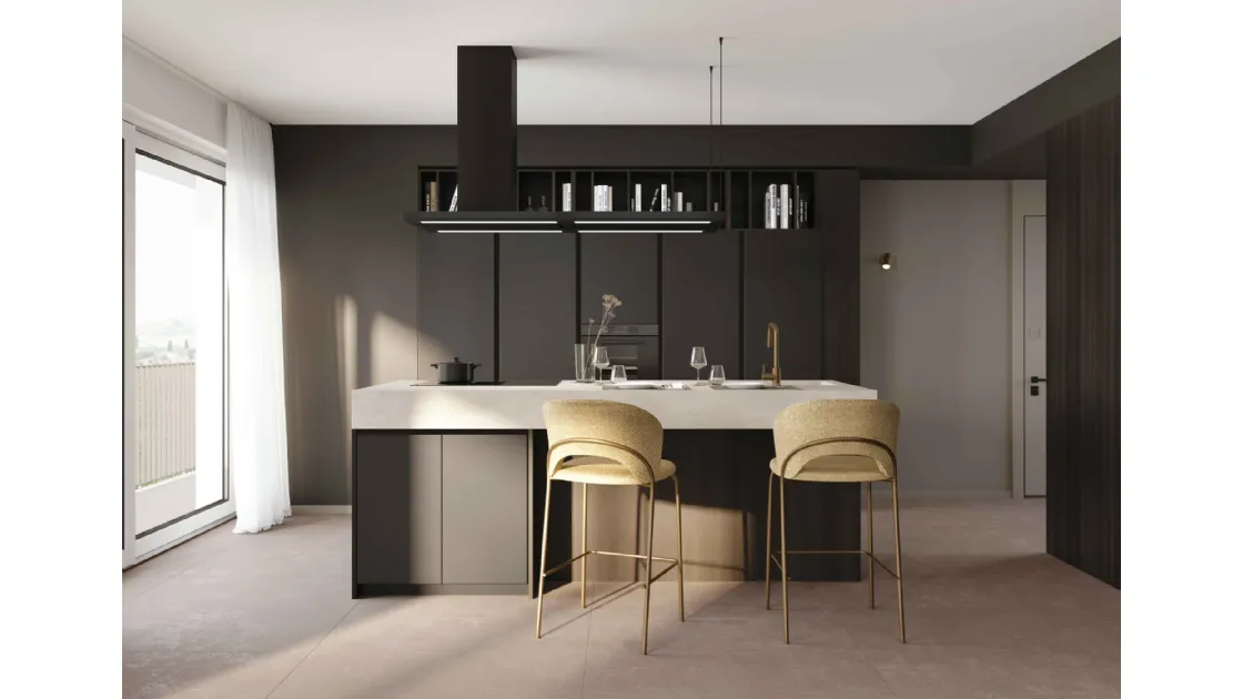 Cucina Moderna con isola Pratica 2411 di La Casa Moderna