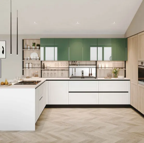 Cucina Moderna con penisola Pratica 2412 di La Casa Moderna