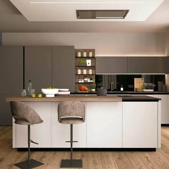 Cucina Moderna con isola Pratica 2504 di La Casa Moderna