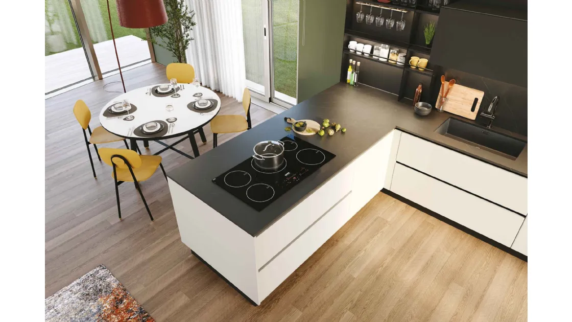 Cucina Moderna con penisola Pratica 2510 di La Casa Moderna