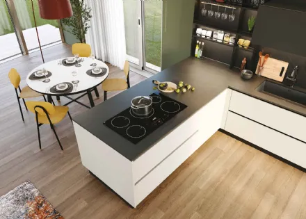 Cucina Moderna con penisola Pratica 2510 di La Casa Moderna