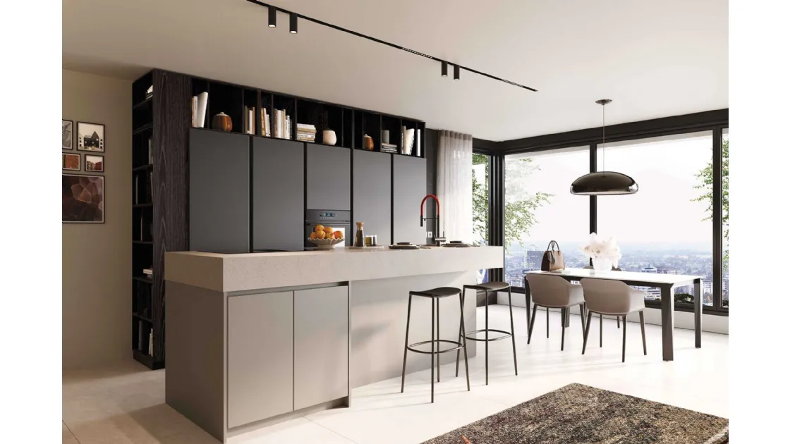 Cucina Moderna con isola Pratica 2511 La Casa Moderna