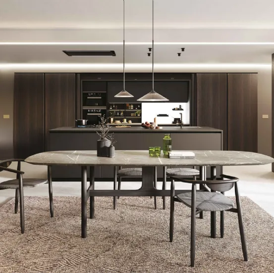 Cucina Moderna con isola Pratica 2518 di La Casa Moderna