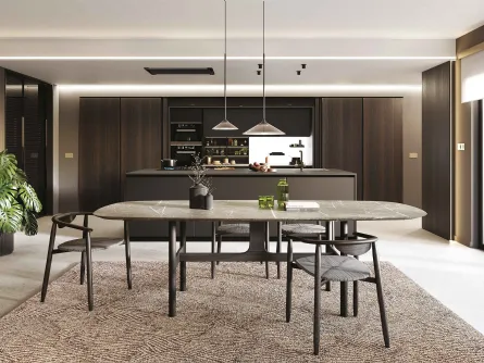 Cucina Moderna con isola Pratica 2518 di La Casa Moderna