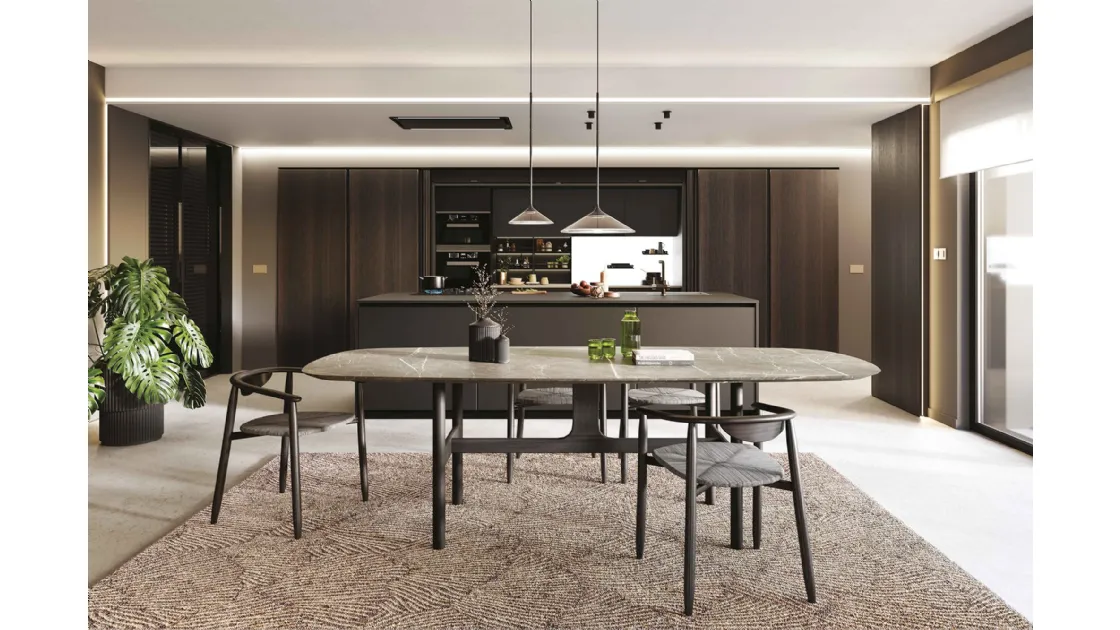 Cucina Moderna con isola Pratica 2518 di La Casa Moderna