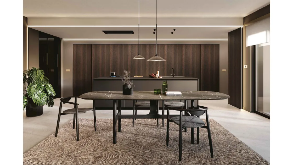 Cucina Moderna con isola Pratica 2518 di La Casa Moderna
