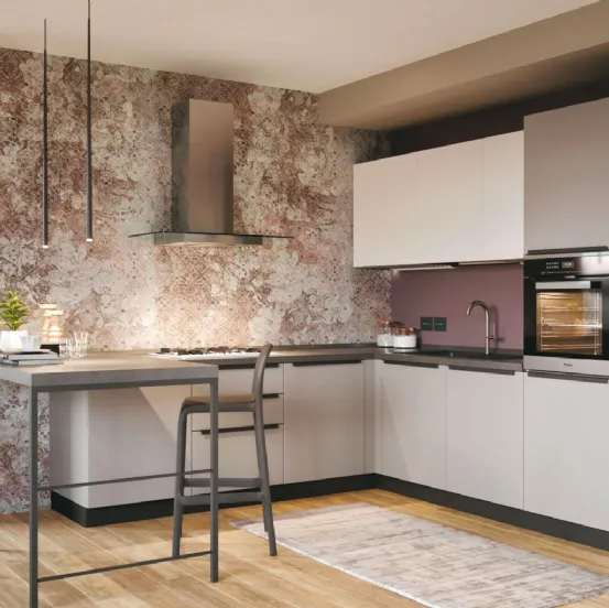 Cucina Moderna con penisola Pratica 02 Carol di La Casa Moderna