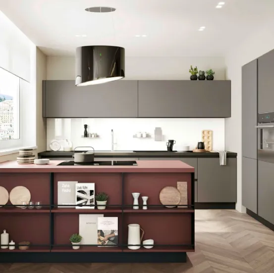 Cucina Moderna angolare con penisola Pratica 04 Carol La Casa Moderna